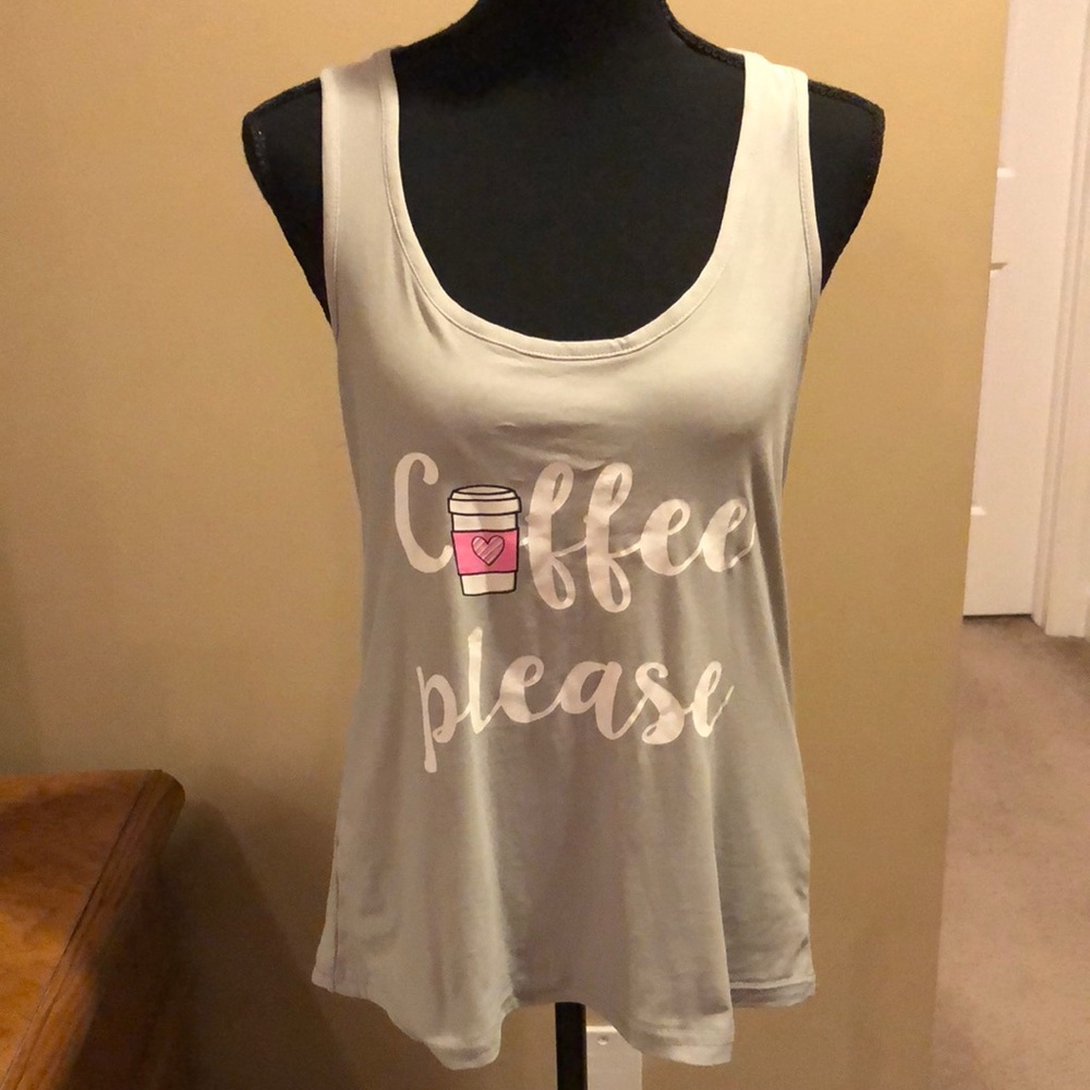 Not A Morning Person Coffee Please Tank Top/NWT